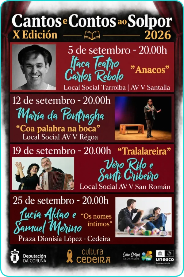 Cartel de Cantos e Contos ao Solpor