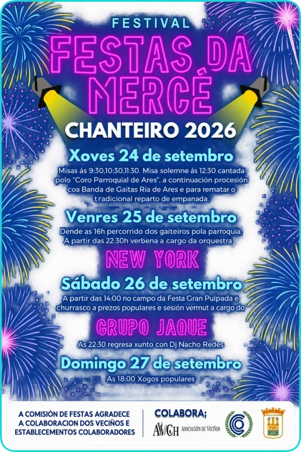 Cartel de Festas da Mercé de Chanteiro