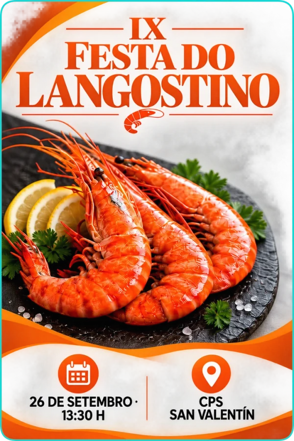 Cartel de Festa do Langostino