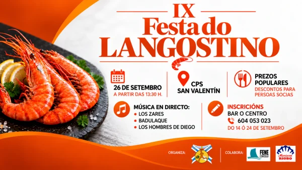Cartel de Festa do Langostino