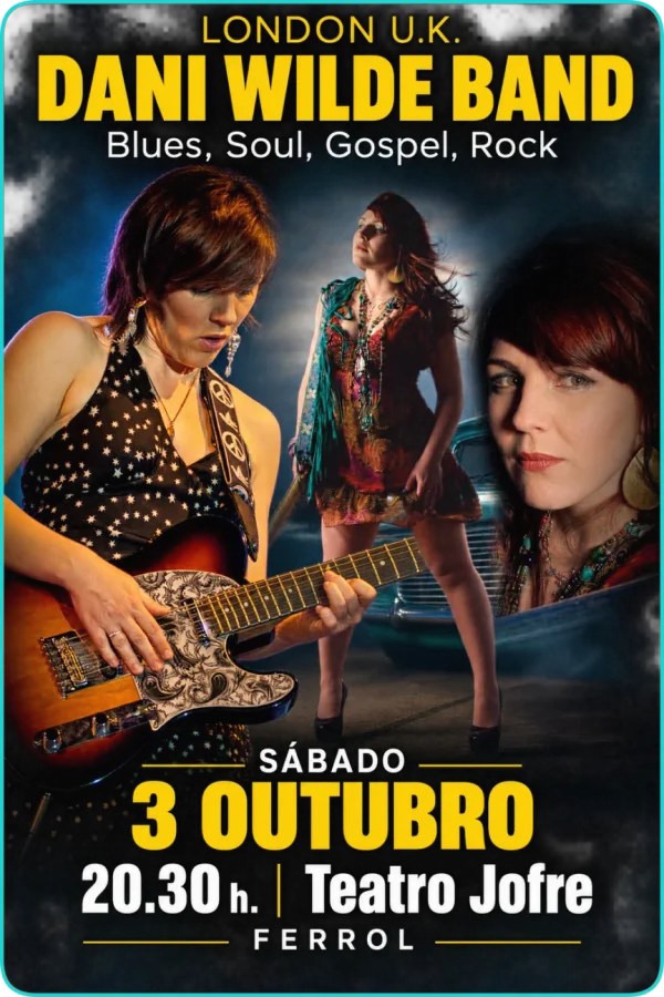 Cartel de Dani Wilde Band