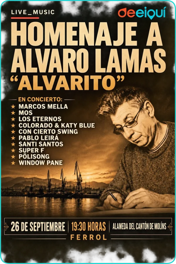 Cartel de Homenaxe a Álvaro Lamas “Alvarito”