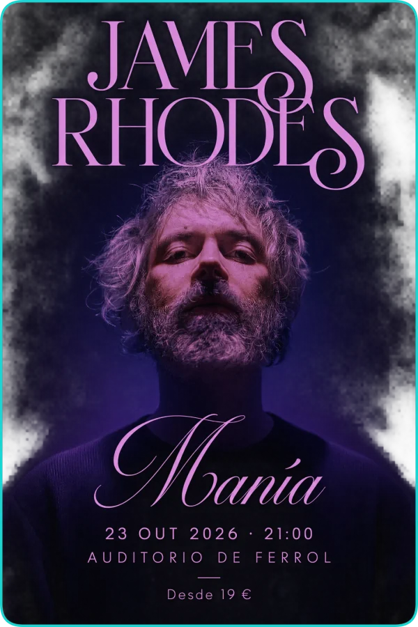 Cartel de James Rhodes presenta «Manía»