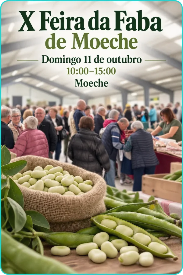 Cartel de X Feira da Faba de Moeche