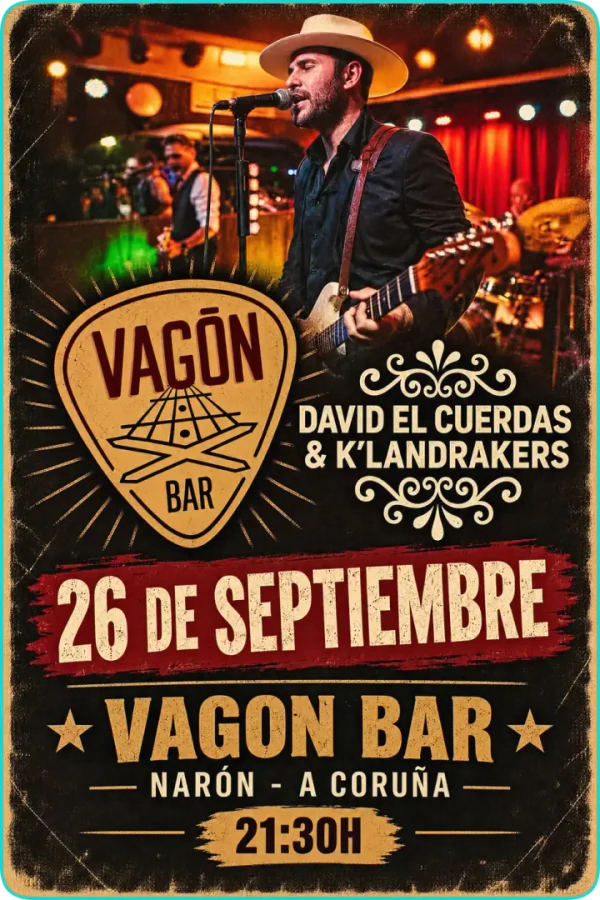 Cartel de David El Cuerdas & K'Landrakers