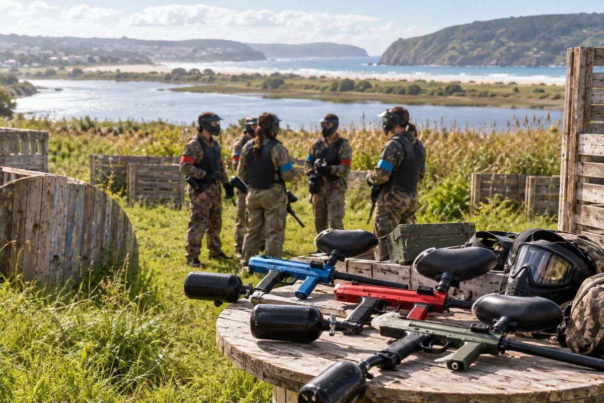 Imaxe editorial de Paintball A Lagoa