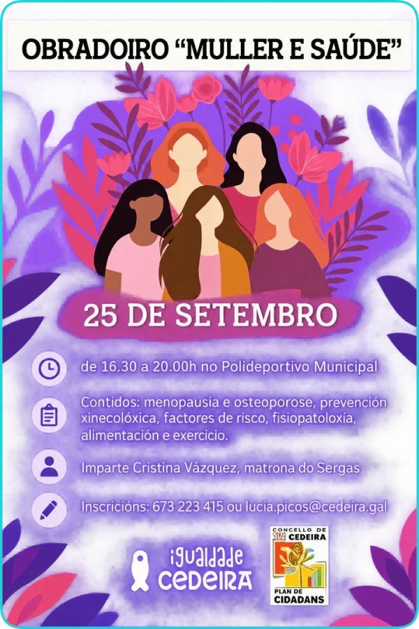 Cartel de Obradoiro «Muller e Saúde»