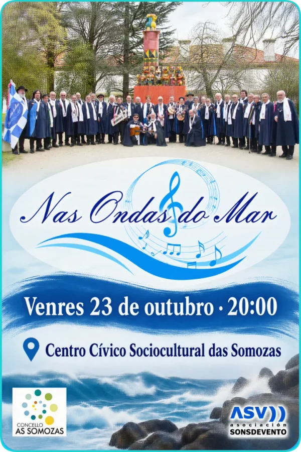 Cartel de Nas ondas do mar