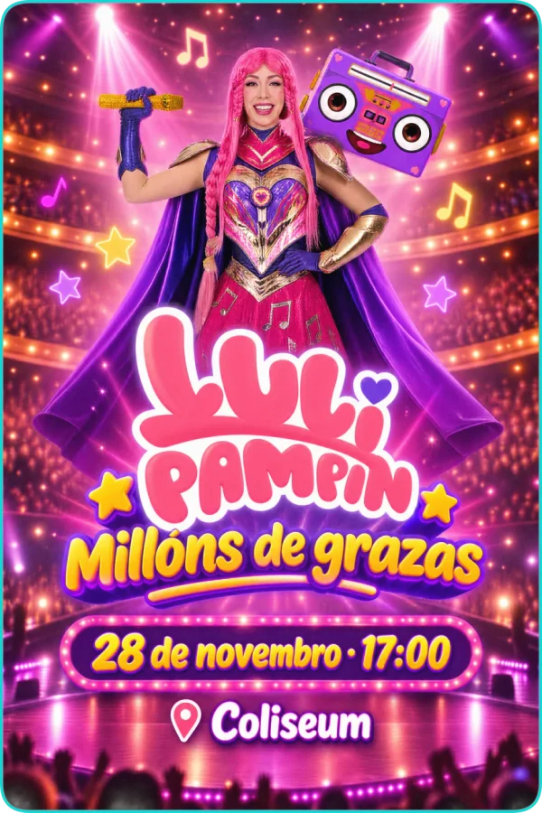 Cartel de LULI PAMPÍN Millóns de grazas