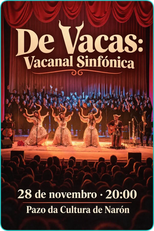 Cartel de De Vacas: «Vacanal Sinfónica»