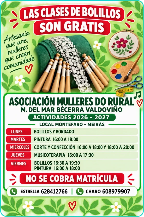 Cartel de Actividades 2026–2027 · Mulleres do Rural