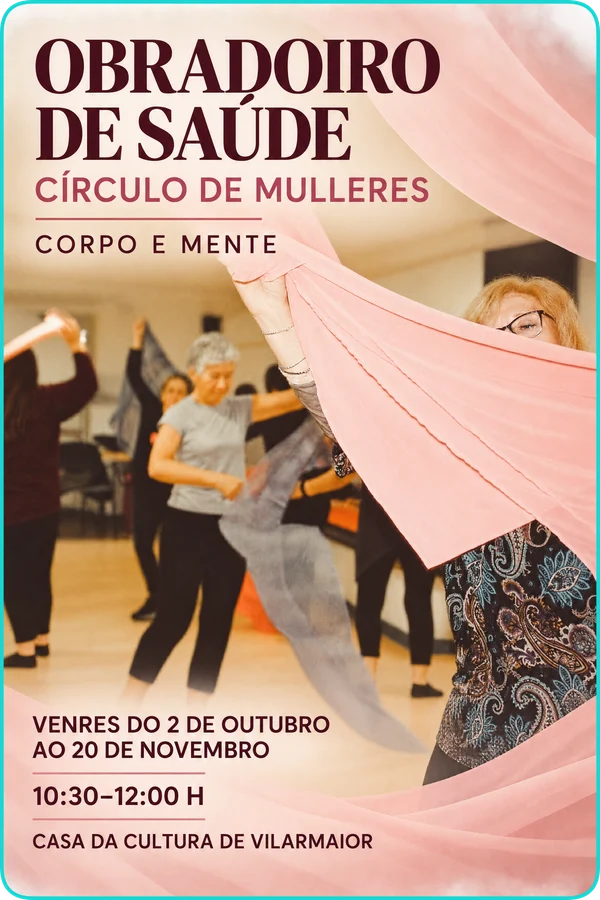 Cartel de Círculo de mulleres · Corpo e mente